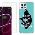 thumbnail image 1 of Phone Case for T-Mobile Revvl 7 5G, Shockproof Case Cover with Tempered Glass Screen Protector, by OneToughShield - Keep Calm / Dancing, 1 of 1