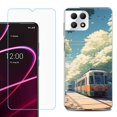 thumbnail image 1 of Phone Case for T-Mobile Revvl 7 5G, Shockproof Case Cover with Tempered Glass Screen Protector, by OneToughShield - Kyoto Summer, 1 of 1