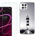 thumbnail image 1 of Phone Case for T-Mobile Revvl 7 5G, Shockproof Case Cover with Tempered Glass Screen Protector, by OneToughShield - Lighthouse, 1 of 1