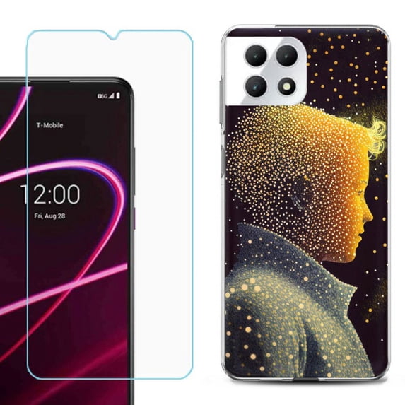 Phone Case for T-Mobile Revvl 7 5G, Shockproof Case Cover with Tempered Glass Screen Protector, by OneToughShield - Little Prince