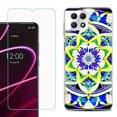 thumbnail image 1 of Phone Case for T-Mobile Revvl 7 5G, Shockproof Case Cover with Tempered Glass Screen Protector, by OneToughShield - Mandalas Color, 1 of 1