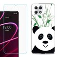 thumbnail image 1 of Phone Case for T-Mobile Revvl 7 5G, Shockproof Case Cover with Tempered Glass Screen Protector, by OneToughShield - Panda, 1 of 1