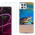 thumbnail image 1 of Phone Case for T-Mobile Revvl 7 5G, Shockproof Case Cover with Tempered Glass Screen Protector, by OneToughShield - Sea Turtle Beach, 1 of 1