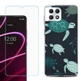 thumbnail image 1 of Phone Case for T-Mobile Revvl 7 5G, Shockproof Case Cover with Tempered Glass Screen Protector, by OneToughShield - Sea Turtle Mix, 1 of 1