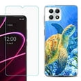 thumbnail image 1 of Phone Case for T-Mobile Revvl 7 5G, Shockproof Case Cover with Tempered Glass Screen Protector, by OneToughShield - Sea Turtle, 1 of 1