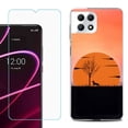 thumbnail image 1 of Phone Case for T-Mobile Revvl 7 5G, Shockproof Case Cover with Tempered Glass Screen Protector, by OneToughShield - Sunset Dachshund, 1 of 1