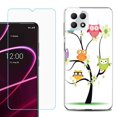 thumbnail image 1 of Phone Case for T-Mobile Revvl 7 5G, Shockproof Case Cover with Tempered Glass Screen Protector, by OneToughShield - Tree Owl, 1 of 1