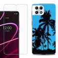 thumbnail image 1 of Phone Case for T-Mobile Revvl 7 5G, Shockproof Case Cover with Tempered Glass Screen Protector, by OneToughShield - Tropical Summer, 1 of 1