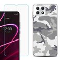 thumbnail image 1 of Phone Case for T-Mobile Revvl 7 5G, Shockproof Case Cover with Tempered Glass Screen Protector, by OneToughShield - Urban Camo, 1 of 1