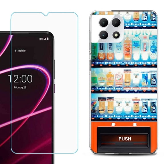 Phone Case for T-Mobile Revvl 7 5G, Shockproof Case Cover with Tempered Glass Screen Protector, by OneToughShield - Vending Machine