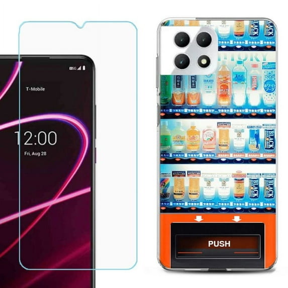 Phone Case for T-Mobile Revvl 7 5G, Shockproof Case Cover with Tempered Glass Screen Protector, by OneToughShield - Vending Machine