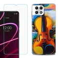 thumbnail image 1 of Phone Case for T-Mobile Revvl 7 5G, Shockproof Case Cover with Tempered Glass Screen Protector, by OneToughShield - Violin, 1 of 1