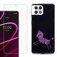 thumbnail image 1 of Phone Case for T-Mobile Revvl 7 5G, Shockproof Case Cover with Tempered Glass Screen Protector, by OneToughShield - Zebra Running, 1 of 1