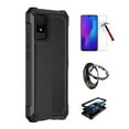 thumbnail image 1 of Phone Case for TCL K11,  Full Body  TPU Cover Case + Ring/ Tempered Glass (Black), 1 of 7