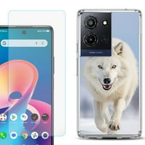 Phone Case for TCL K33 5G, with Screen Protector, by OneToughShield - Arctic Wolf