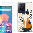 thumbnail image 1 of Phone Case for TCL K33 5G, with Screen Protector, by OneToughShield - Calm Cat, 1 of 5