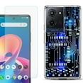 thumbnail image 1 of Phone Case for TCL K33 5G, with Screen Protector, by OneToughShield - Cosmos Circuit, 1 of 5