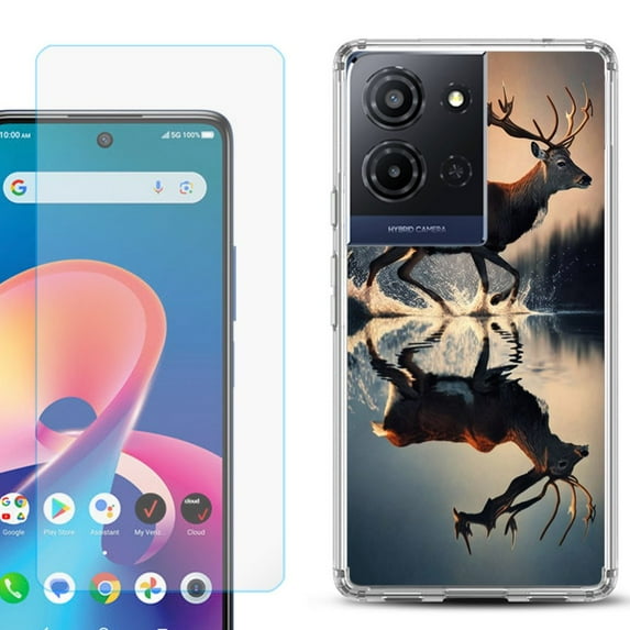 Phone Case for TCL K33 5G, with Screen Protector, by OneToughShield - Deer Running