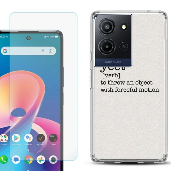 Phone Case for TCL K33 5G, with Screen Protector, by OneToughShield - Dictionary/Yeet