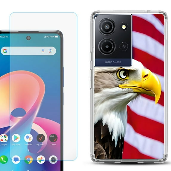 Phone Case for TCL K33 5G, with Screen Protector, by OneToughShield - Eagle