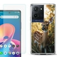 thumbnail image 1 of Phone Case for TCL K33 5G, with Screen Protector, by OneToughShield - Fawn Deer, 1 of 5