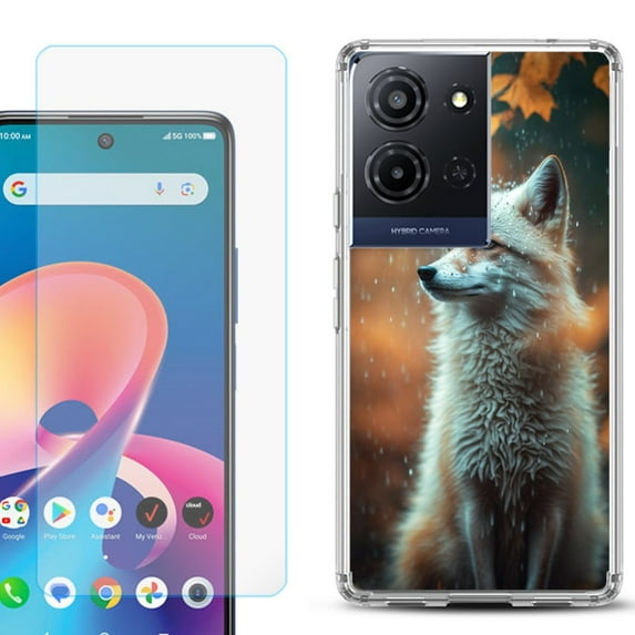 Phone Case for TCL K33 5G, with Screen Protector, by OneToughShield - Fox Autumn