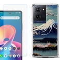 thumbnail image 1 of Phone Case for TCL K33 5G, with Screen Protector, by OneToughShield - Fuji Blossom, 1 of 5