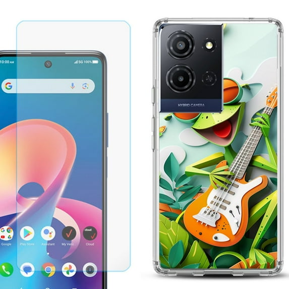 Phone Case for TCL K33 5G, with Screen Protector, by OneToughShield – Grasshopper