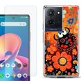 thumbnail image 1 of Phone Case for TCL K33 5G, with Screen Protector, by OneToughShield - Ladybug Flower, 1 of 5
