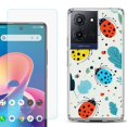 thumbnail image 1 of Phone Case for TCL K33 5G, with Screen Protector, by OneToughShield - Ladybug Mix, 1 of 5