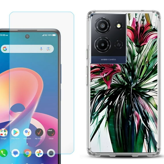 Phone Case for TCL K33 5G, with Screen Protector, by OneToughShield - Lily