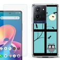 thumbnail image 1 of Phone Case for TCL K33 5G, with Screen Protector, by OneToughShield - Moon Owl, 1 of 5