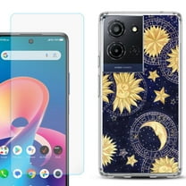 Phone Case for TCL K33 5G, with Screen Protector, by OneToughShield - Moon Sun Star