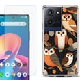 thumbnail image 1 of Phone Case for TCL K33 5G, with Screen Protector, by OneToughShield - Owl Mix, 1 of 5