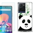 thumbnail image 1 of Phone Case for TCL K33 5G, with Screen Protector, by OneToughShield - Panda, 1 of 5