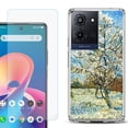 thumbnail image 1 of Phone Case for TCL K33 5G, with Screen Protector, by OneToughShield - Peach Tree Blossom, 1 of 5