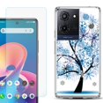 thumbnail image 1 of Phone Case for TCL K33 5G, with Screen Protector, by OneToughShield - Snowflakes Tree, 1 of 5
