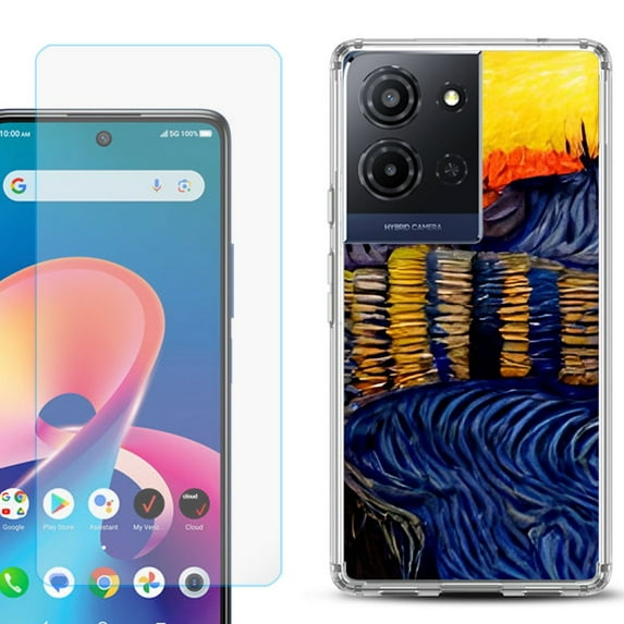 Phone Case for TCL K33 5G, with Screen Protector, by OneToughShield - Sunset River