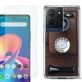 thumbnail image 1 of Phone Case for TCL K33 5G, with Screen Protector, by OneToughShield - Vintage Payphone, 1 of 5