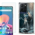 thumbnail image 1 of Phone Case for TCL K33 5G, with Screen Protector, by OneToughShield - Wolf Winter, 1 of 5