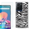 thumbnail image 1 of Phone Case for TCL K33 5G, with Screen Protector, by OneToughShield - Zebra B/W, 1 of 5