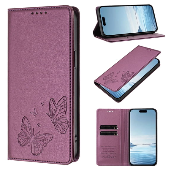 Phone Case for Tecno Spark 30 5G, PU Leather Case with RFID Block Card Slots Stand Magnetic Flip Wallet Cover for Tecno Spark 30 5G, Violet