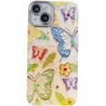 thumbnail image 1 of Phone Case for Women/Girls, Cute Oil Painting Butterfly Phone Case with Colorful Diamonds Compatible with iPhone 11, Butterflies, 1 of 7