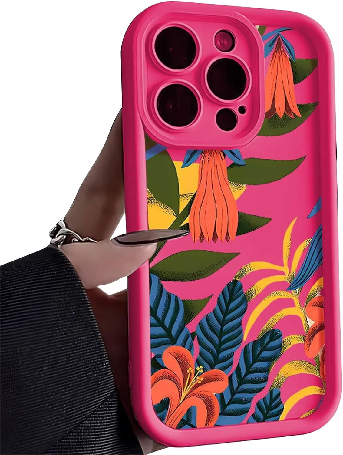 Phone Case for Women/Girls, Palm Tree Leaves Plant Flower Soft