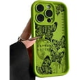 thumbnail image 1 of Phone Case for Women/Girls, Retro Butterfly Soft Silicone Phone Case Shockproof Bumper Back Cover Compatible with iPhone 13 Pro Max, Green, 1 of 7