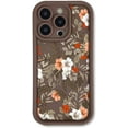thumbnail image 1 of Phone Case for Women/Girls, Retro Flower Shockproof Bumper Soft Matte Case for iPhone Compatible with iPhone 11 Pro, Brown, 1 of 8