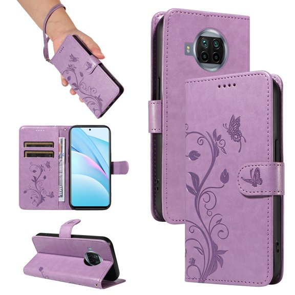 Phone Case for Xiaomi Mi 10T Lite 5G, PU Leather Card Slots with Kickstand Function Shockproof Wallet Cover for Xiaomi Mi 10T Lite 5G