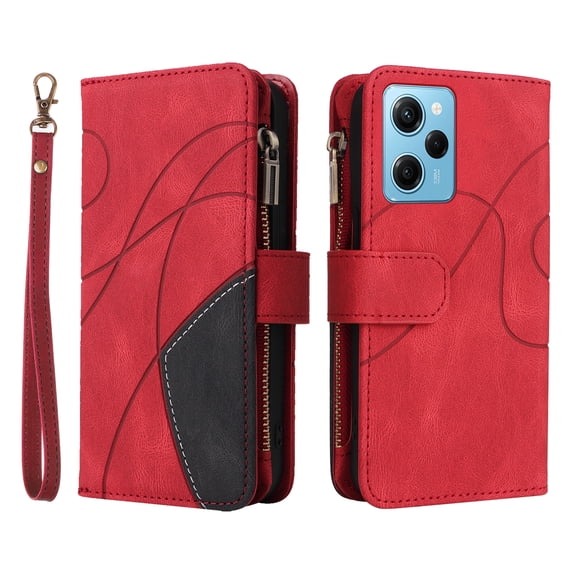 Phone Case for Xiaomi Redmi Note 12 Pro Speed, Zipper Storage Bag 9 Card Slots Shockproof Wallet Cover for Xiaomi Redmi Note 12 Pro Speed