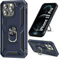 thumbnail image 1 of Phone Case for iPhone 12 Pro Men Case Blue iPhone 12 Phone Case with Kickstand,with Magnetic Finger Ring Stand,for iPhone 12/iPhone 12 Pro 6.1" Blue, 1 of 12
