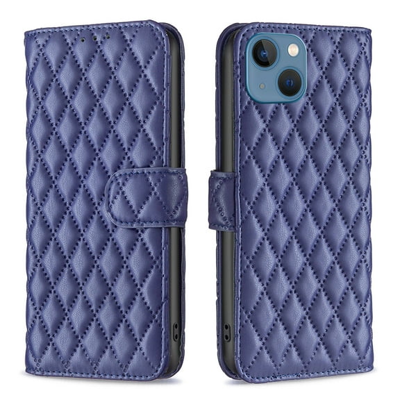 Phone Case for iPhone 13 Wallet PU Leather Case with Card Slots Kickstand Shockproof Magnetic Flip Cell Phone Cover, Blue